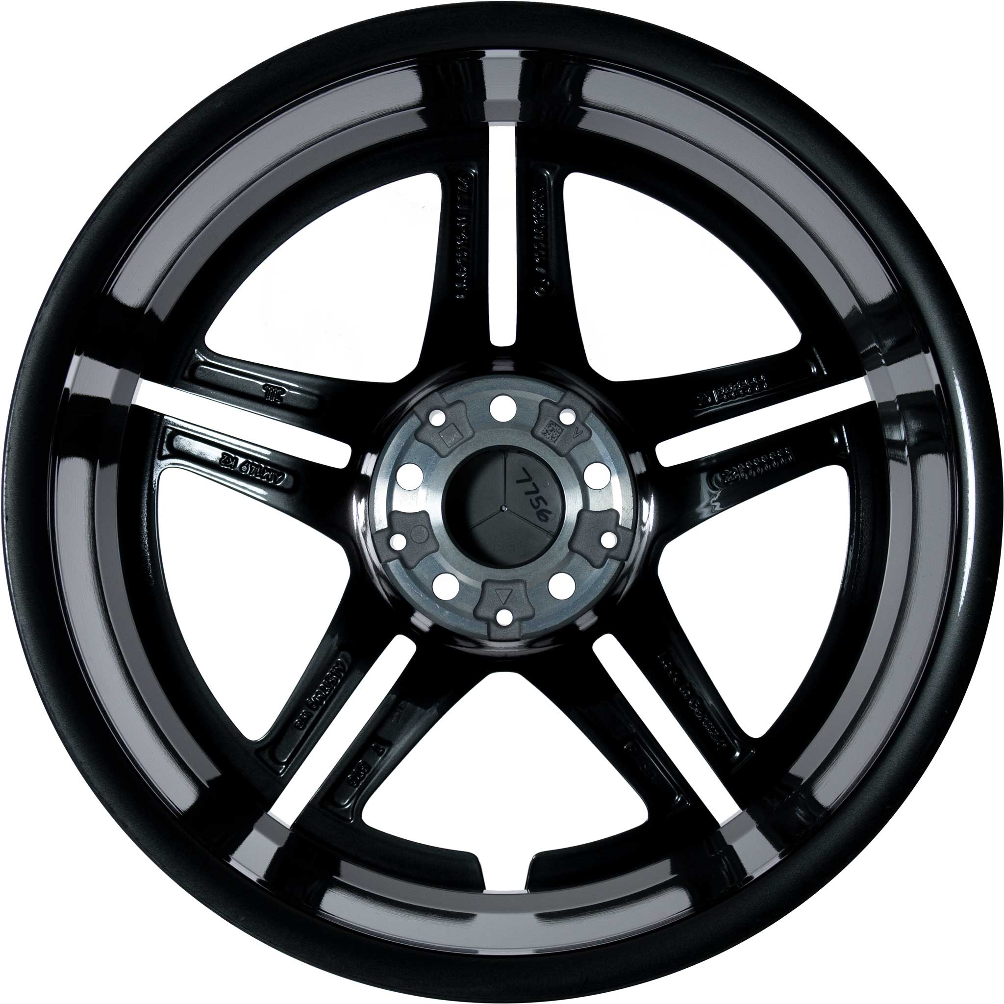 AMG 5 Double Spoke [177-19] Tantalite Grey with High Sheen Alloy Wheel Product Image #3