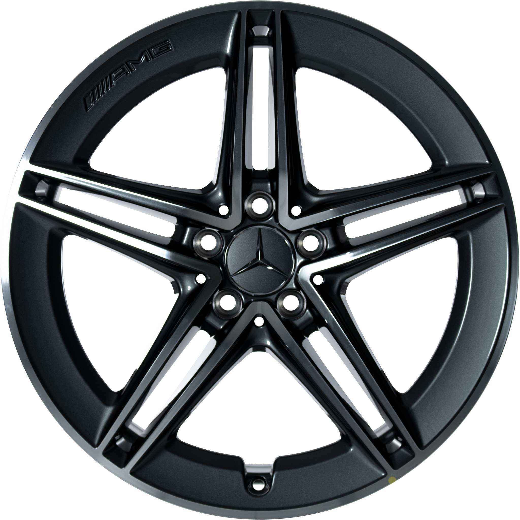 AMG 5 Double Spoke [177-19] Tantalite Grey with High Sheen Alloy Wheel Product Image #1