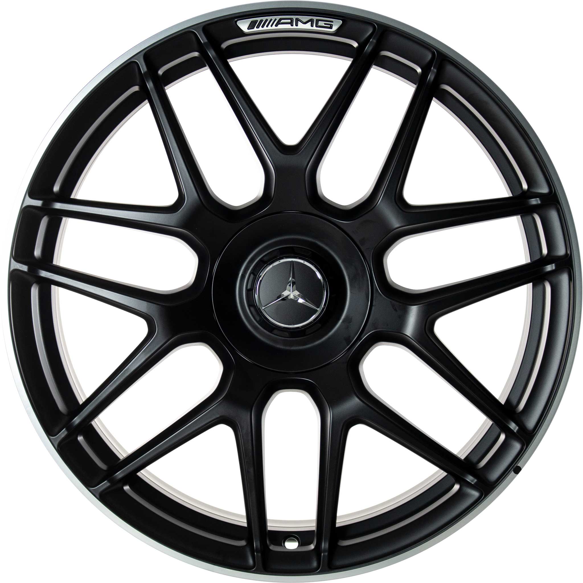 AMG Cross Spoke [177-19] Matt Black with High Sheen Rim Edge (Forged) Alloy Wheel Product Image #1