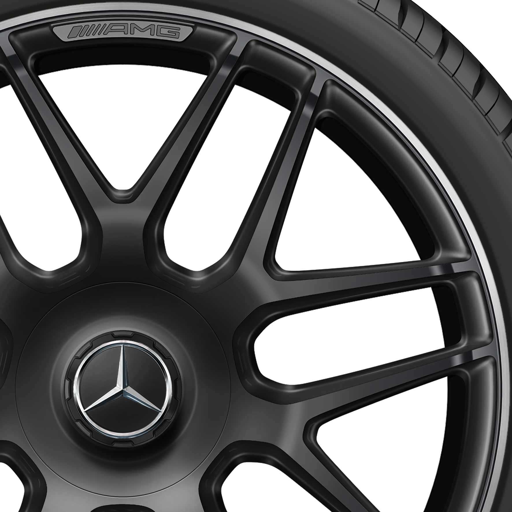 AMG Cross Spoke [177-19] Matt Black with High Sheen Rim Edge (Forged) Alloy Wheel Product Image #2