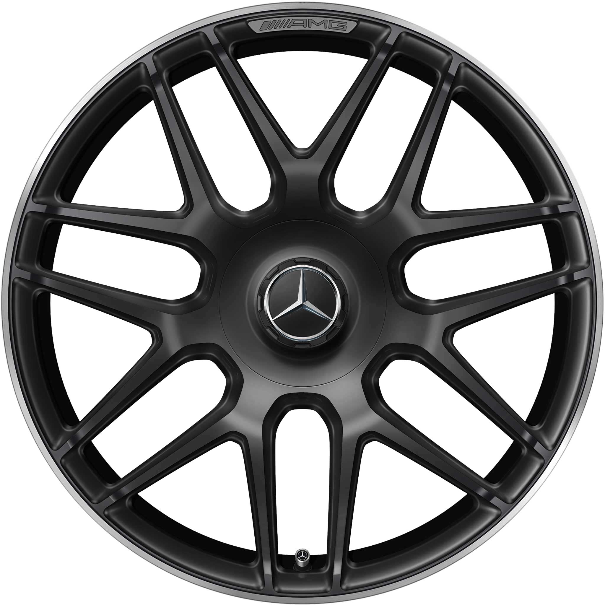 AMG Cross Spoke [177-19] Matt Black with High Sheen Rim Edge (Forged) Alloy Wheel Product Image #1