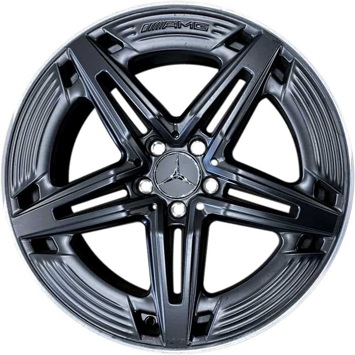 AMG 5 Spoke [177-19] Matt Black with High Sheen Alloy Wheel Product Image #1