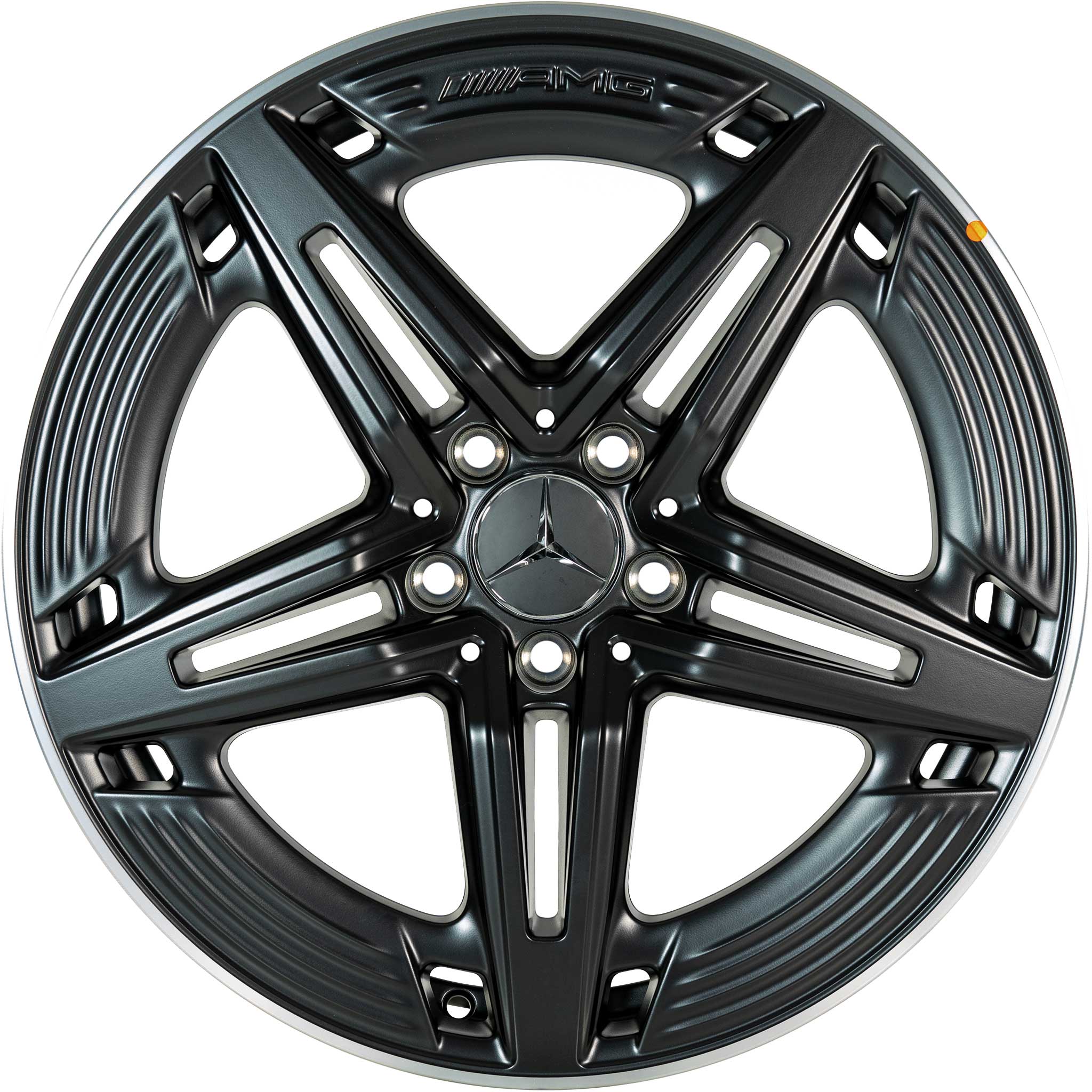 AMG 5 Spoke [177-19] Matt Black with High Sheen Rim Edge Alloy Wheel Product Image #1