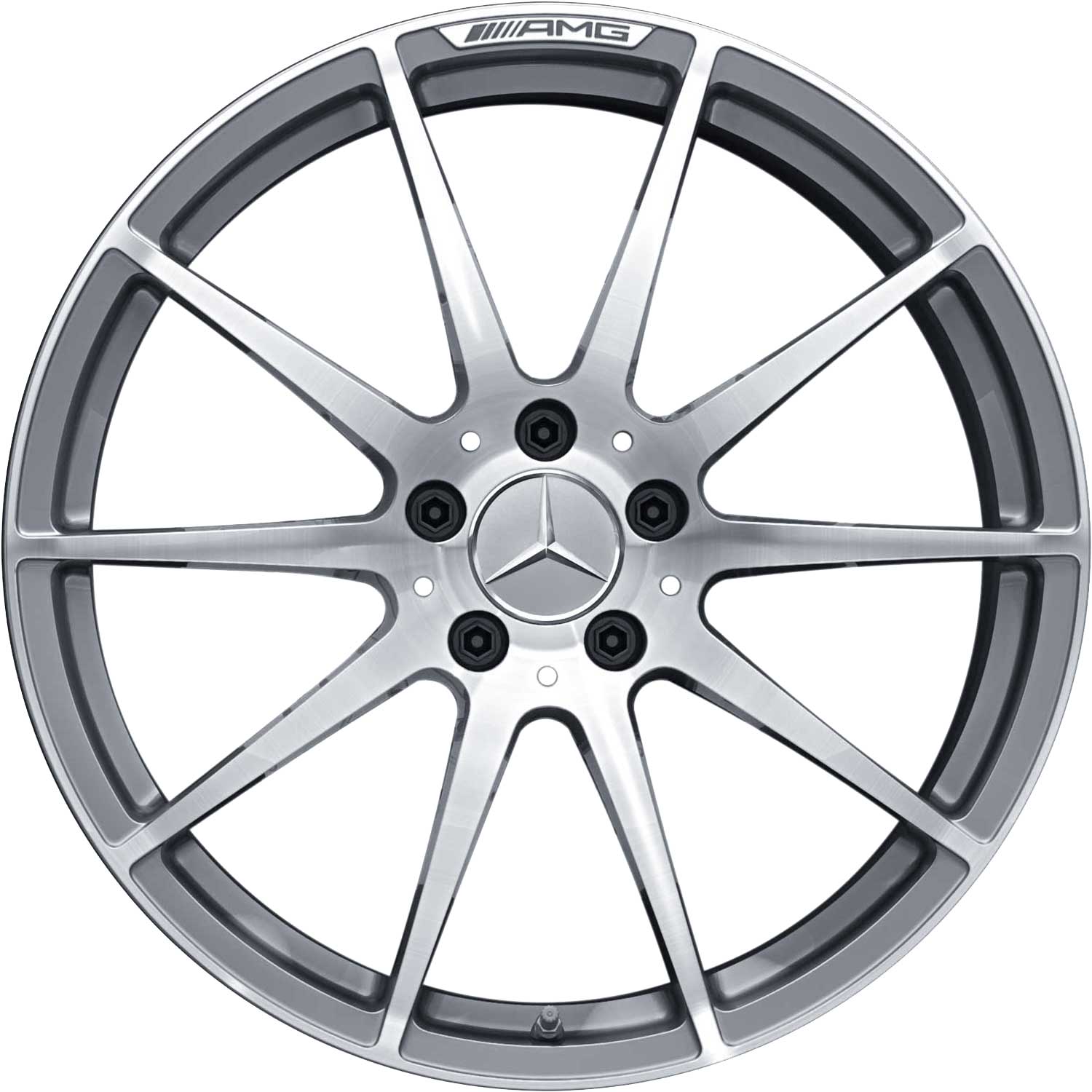 AMG 10 Spoke [190-19] Himalaya Grey with High Sheen (Forged) Alloy Wheel Product Image #1