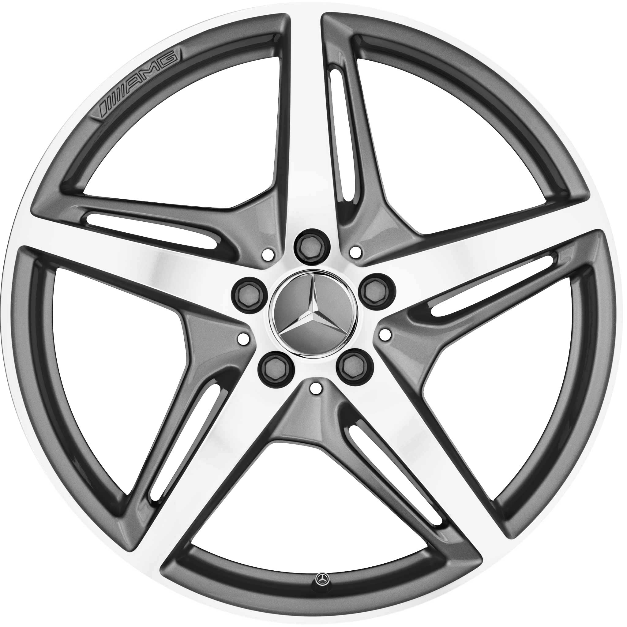 AMG 5 Spoke [190-20] Himalaya Grey with High Sheen Alloy Wheel Product Image #1
