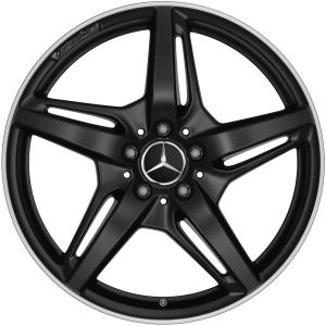 AMG 5 Spoke [190-20] Matt Black with High Sheen Rim Edge Alloy Wheel - Sizes 20in