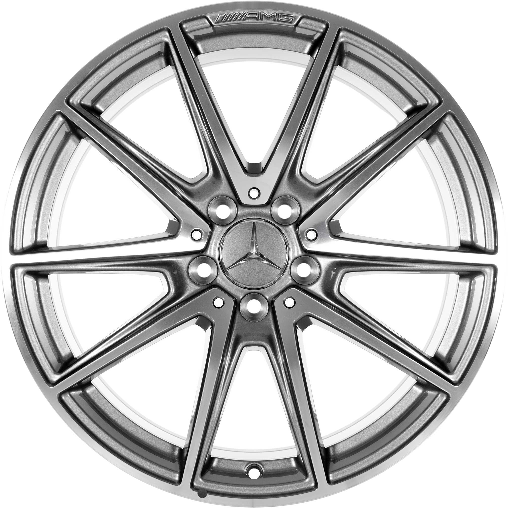 AMG 10 Spoke [190-20] Himalaya Grey with High Sheen Alloy Wheel Product Image #1