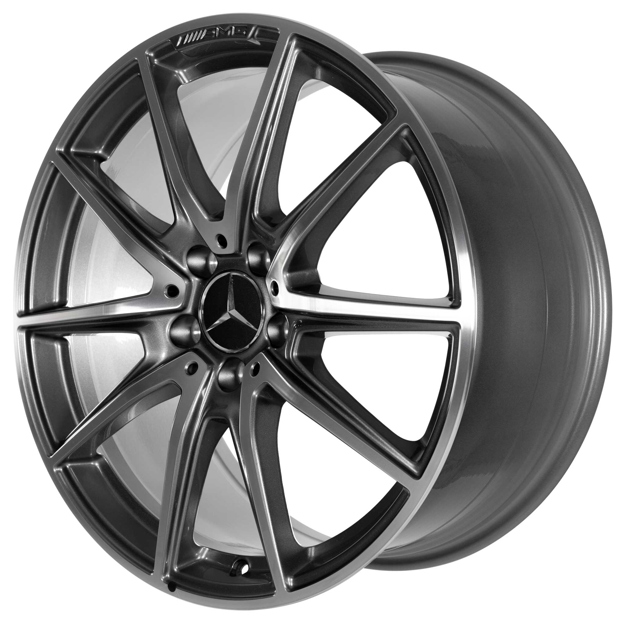 AMG 10 Spoke [190-19] Himalaya Grey with High Sheen Alloy Wheel Product Image #2