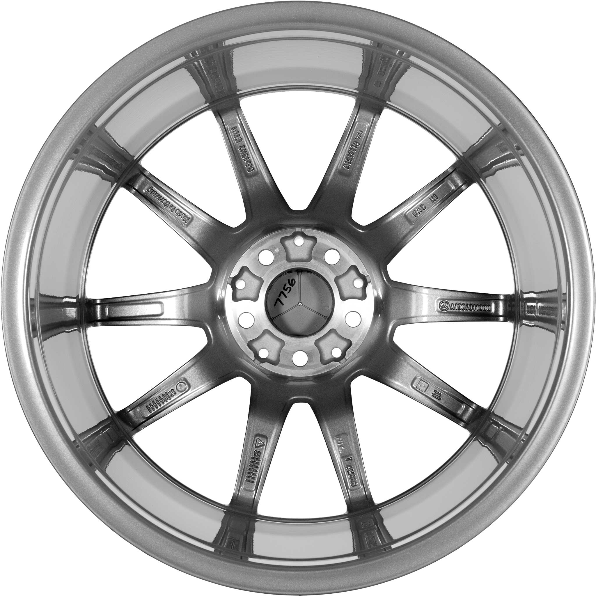 AMG 10 Spoke [190-19] Himalaya Grey with High Sheen Alloy Wheel Product Image #3