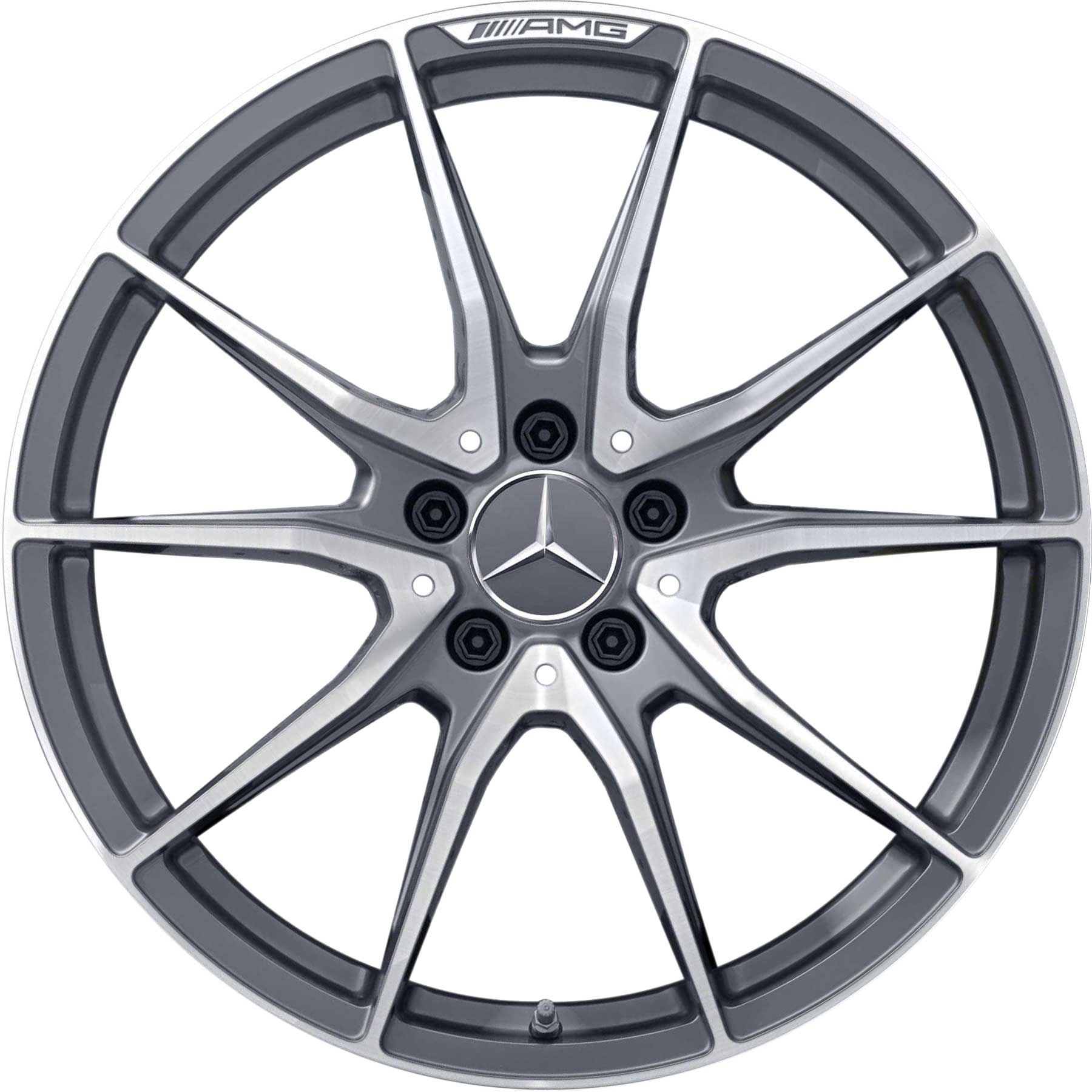 AMG 10 Spoke [190-20] Himalaya Grey with High Sheen Alloy Wheel Product Image #1
