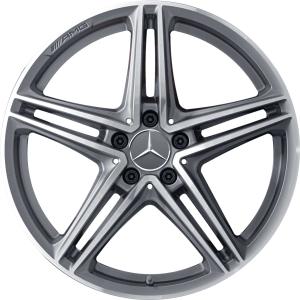 AMG 5 Twin Spoke [190-20] Himalaya Grey with High Sheen Alloy Wheel - Sizes 20in