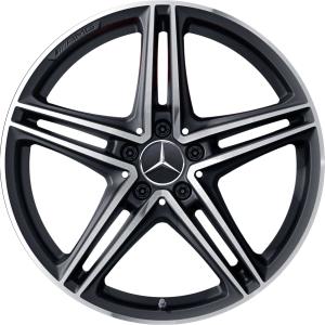 AMG 5 Twin Spoke [190-20] Matt Black with High Sheen Alloy Wheel - Sizes 20in