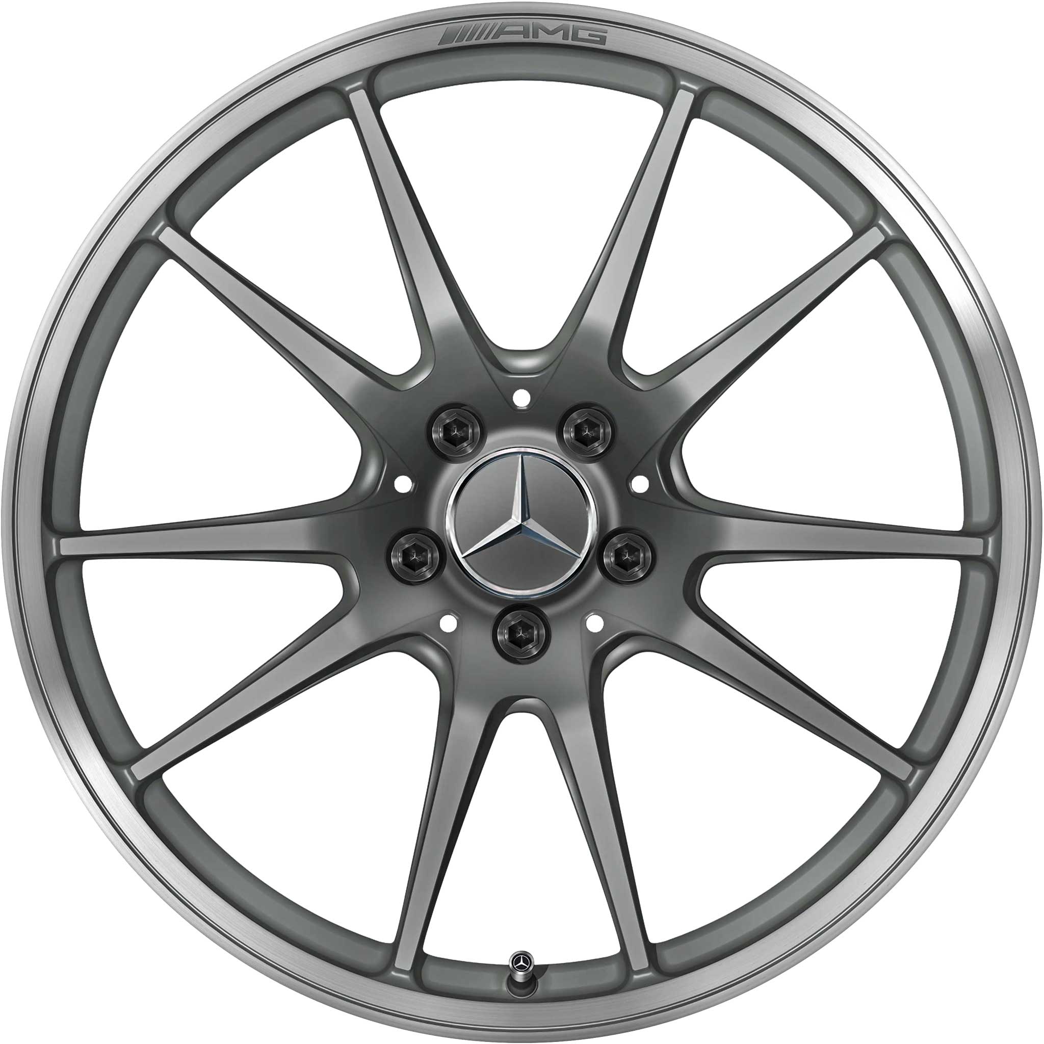 AMG 10 Spoke [190-20] Matt Himalaya Grey with High Sheen Rim Edge Alloy Wheel Product Image #1