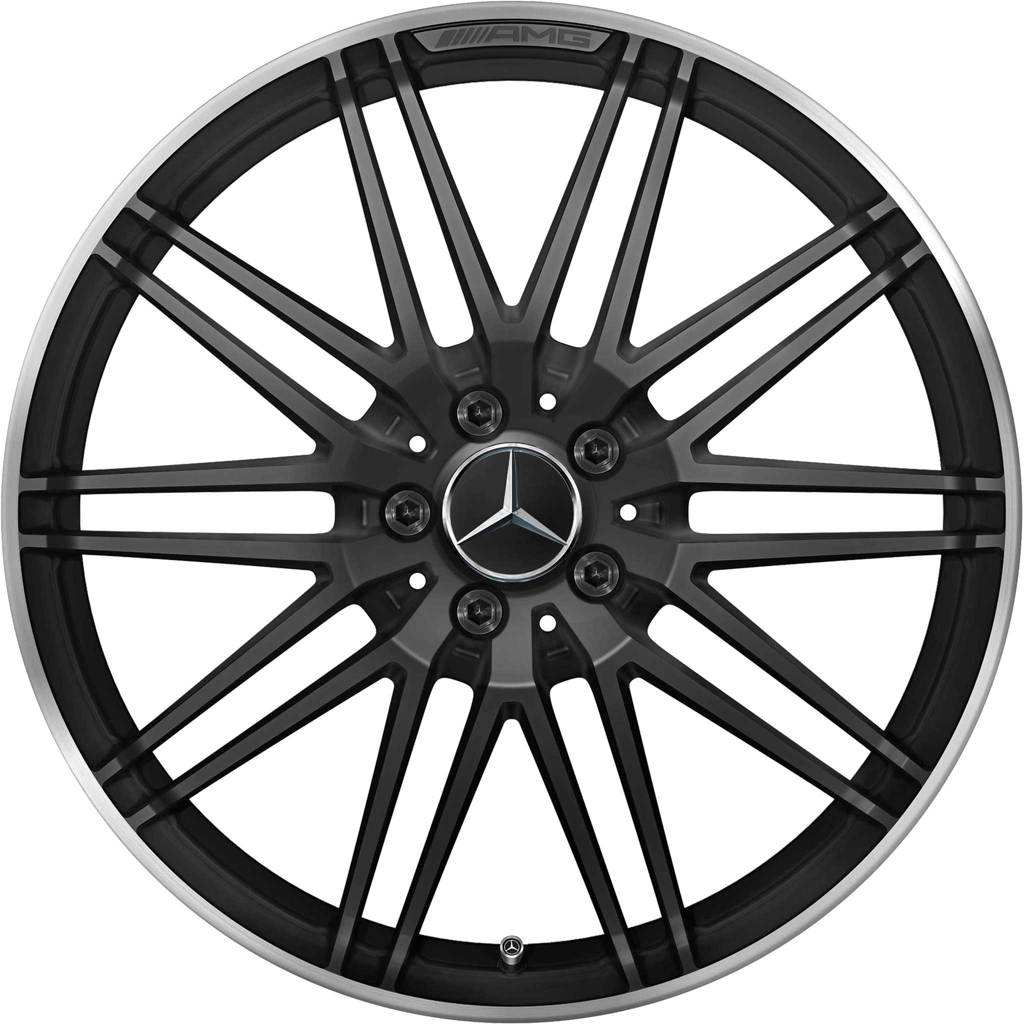 AMG 10 Spoke [190-19] Matt Black with High Sheen Rim Edge (Forged) Alloy Wheel Product Image #1