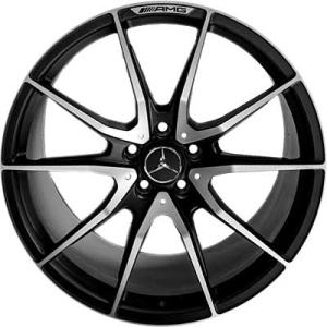 19" AMG 5 Double Spoke [197-19] Matt Black with High Sheen alloy wheel