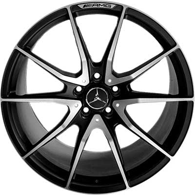 AMG 5 Double Spoke [197-20] Matt Black with High Sheen Alloy Wheel Product Image #1