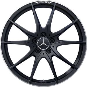 AMG 5 Double Spoke [197-20] Matt Black with High Sheen Rim Edge Alloy Wheel - Sizes 20in