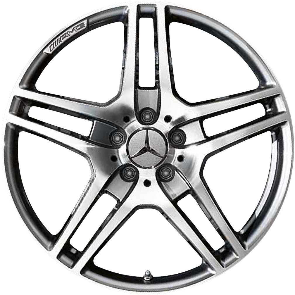 AMG 5 Double Spoke [197-20] Himalaya Grey with High Sheen Alloy Wheel Product Image #1