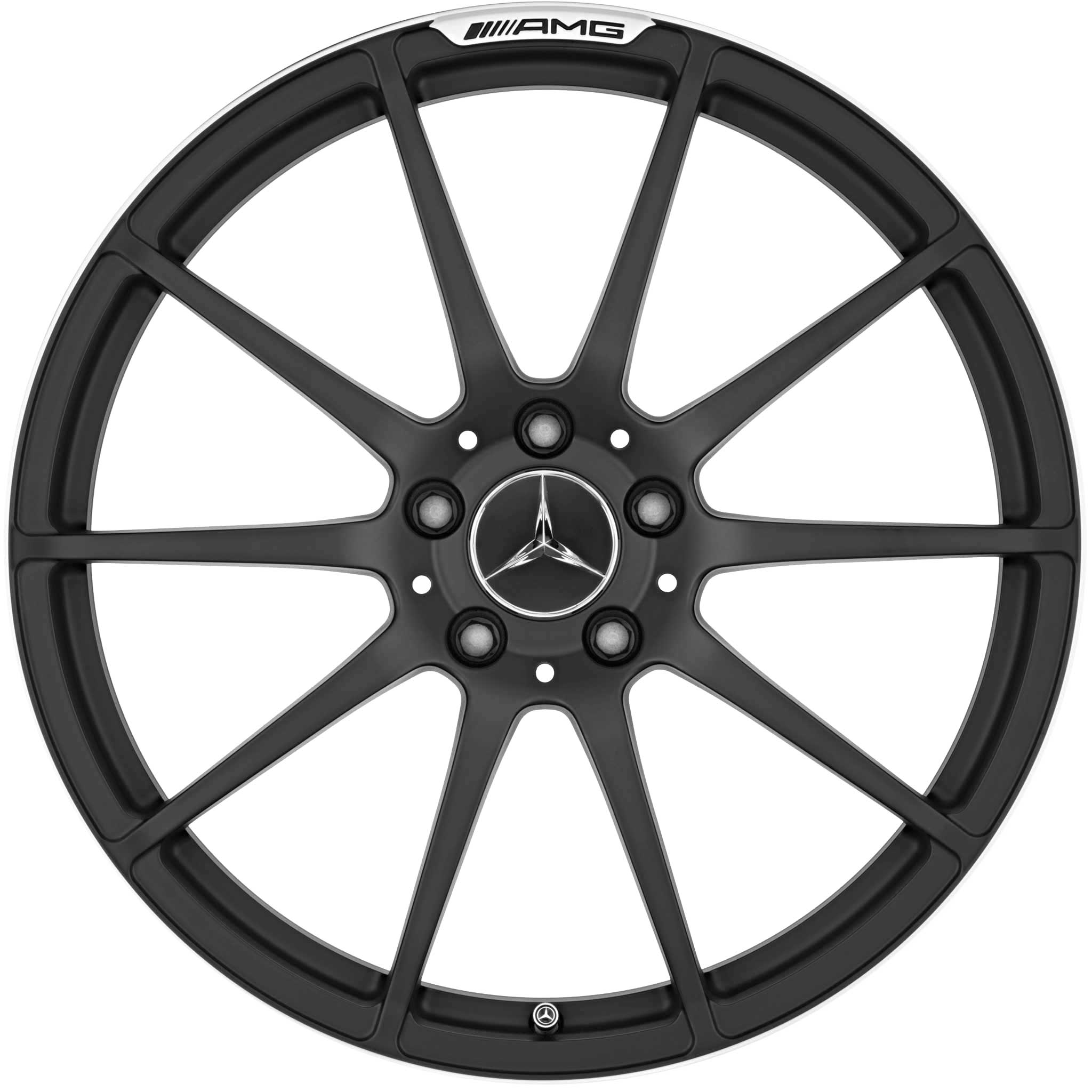 AMG 10 Spoke [197-20] Matt Black with High Sheen Rim Edge Alloy Wheel Product Image #1