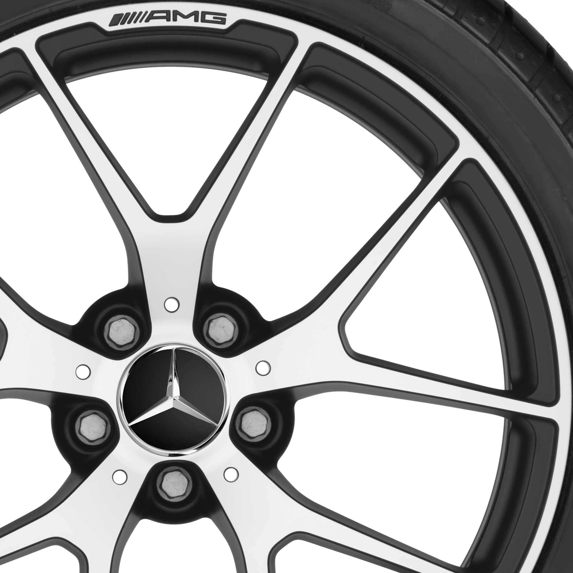 AMG Cross Spoke [197-19] Matt Black with High Sheen (Forged) Alloy Wheel Product Image #2