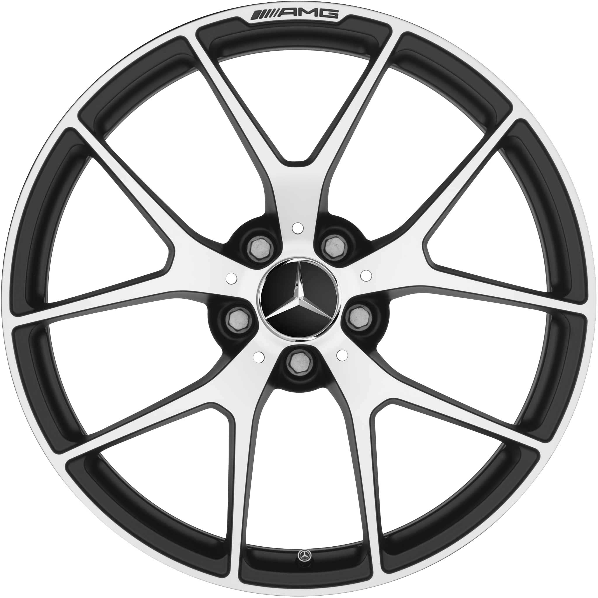 AMG Cross Spoke [197-19] Matt Black with High Sheen (Forged) Alloy Wheel Product Image #1