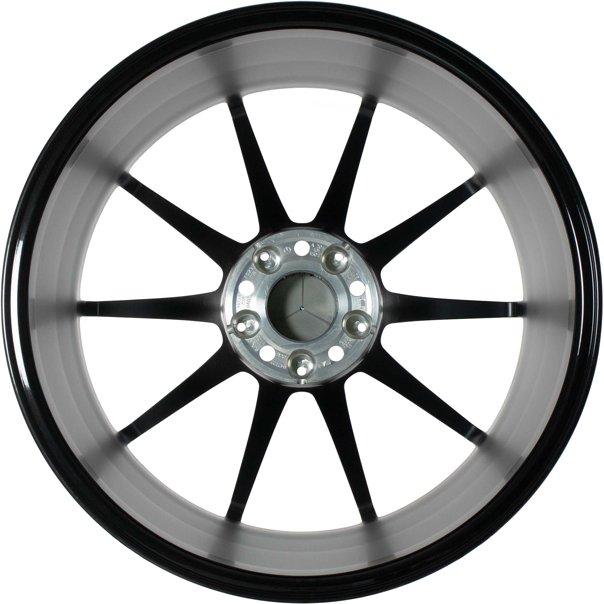 AMG 10 Spoke [204-19] Matt Black with High Sheen Rim Edge Alloy Wheel Product Image #3