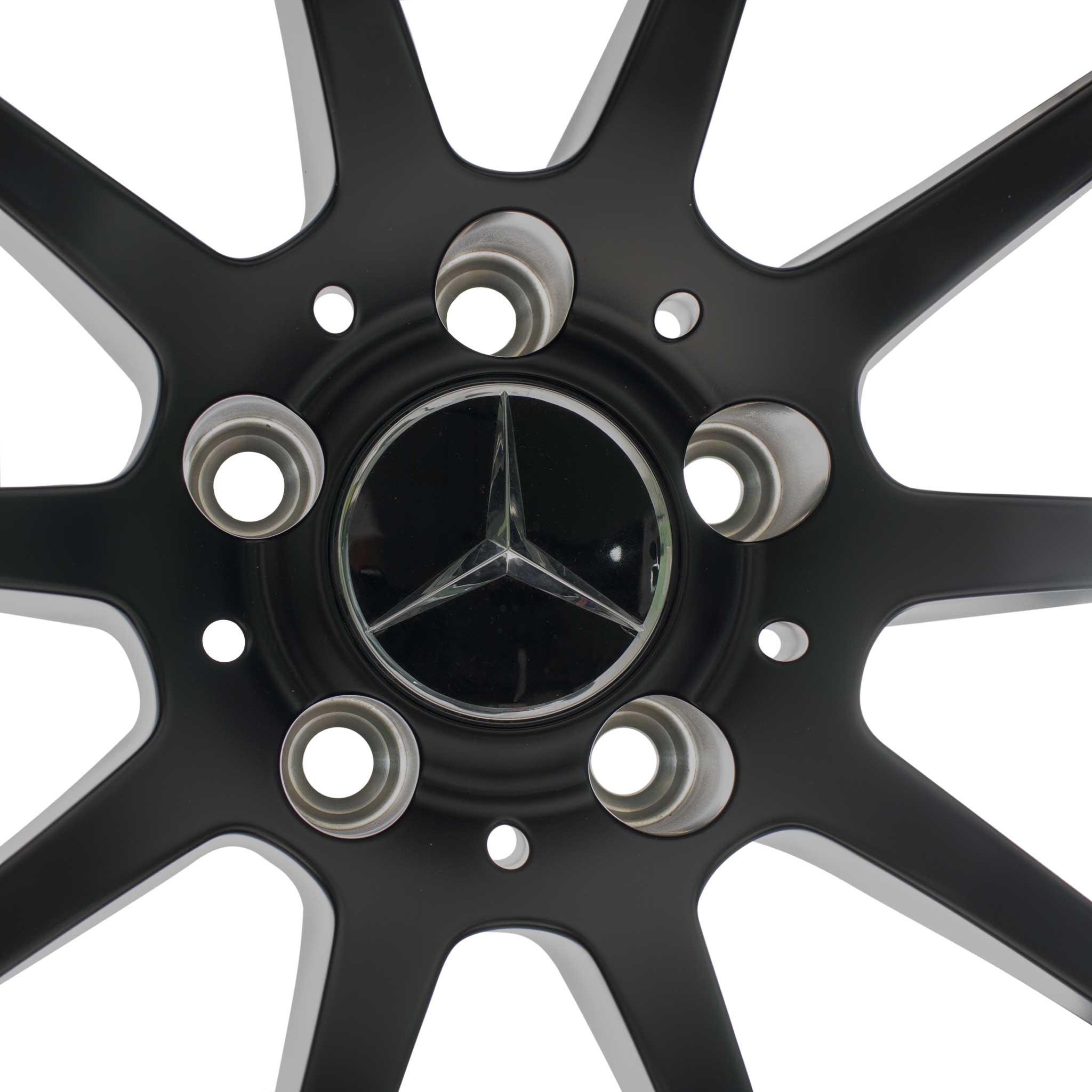 AMG 10 Spoke [204-19] Matt Black with High Sheen Rim Edge Alloy Wheel Product Image #4