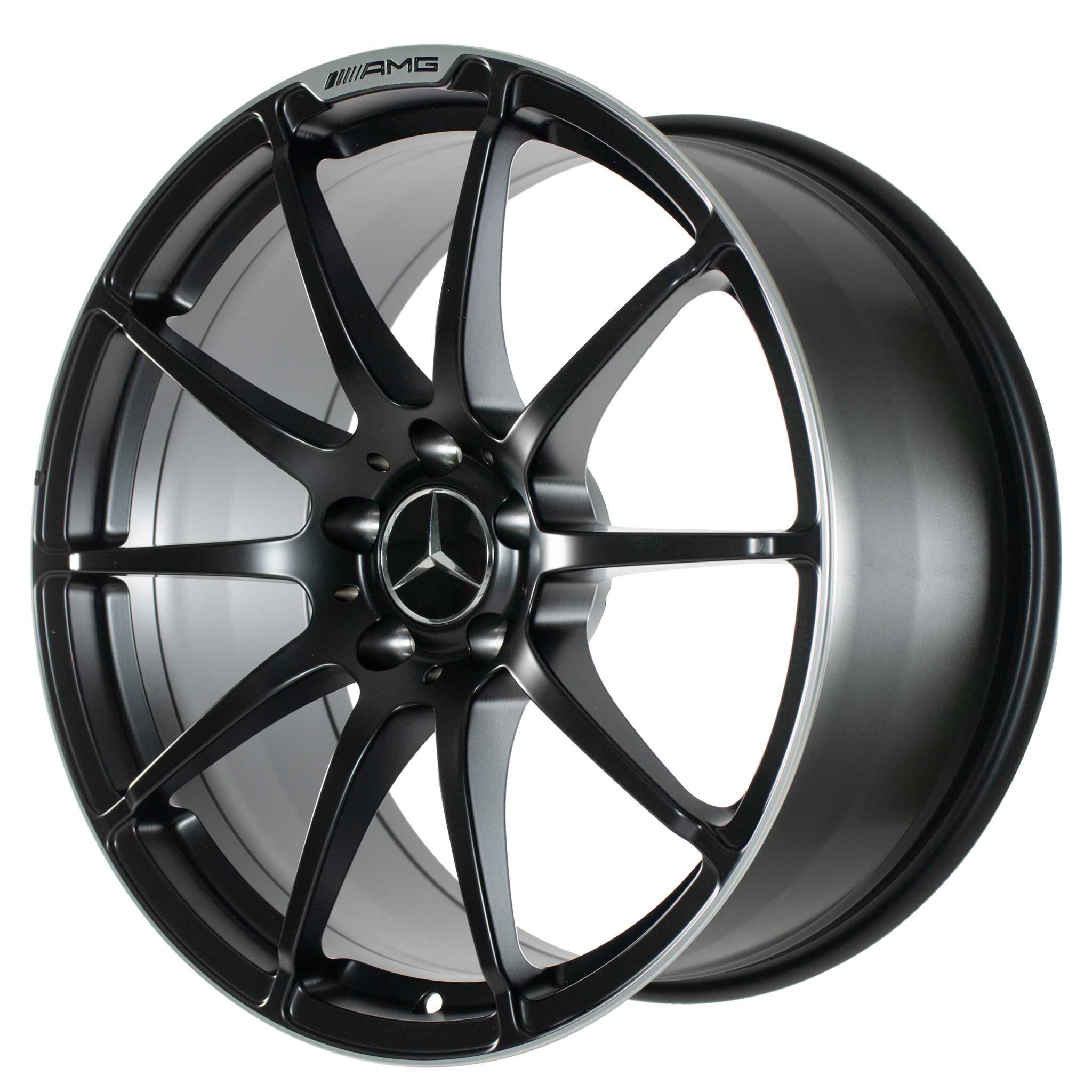AMG 10 Spoke [204-19] Matt Black with High Sheen Rim Edge Alloy Wheel Product Image #2