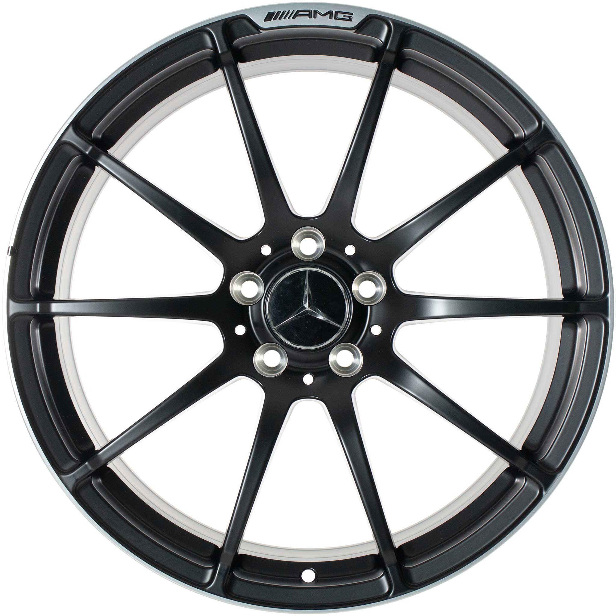 AMG 10 Spoke [204-19] Matt Black with High Sheen Rim Edge Alloy Wheel Product Image #1