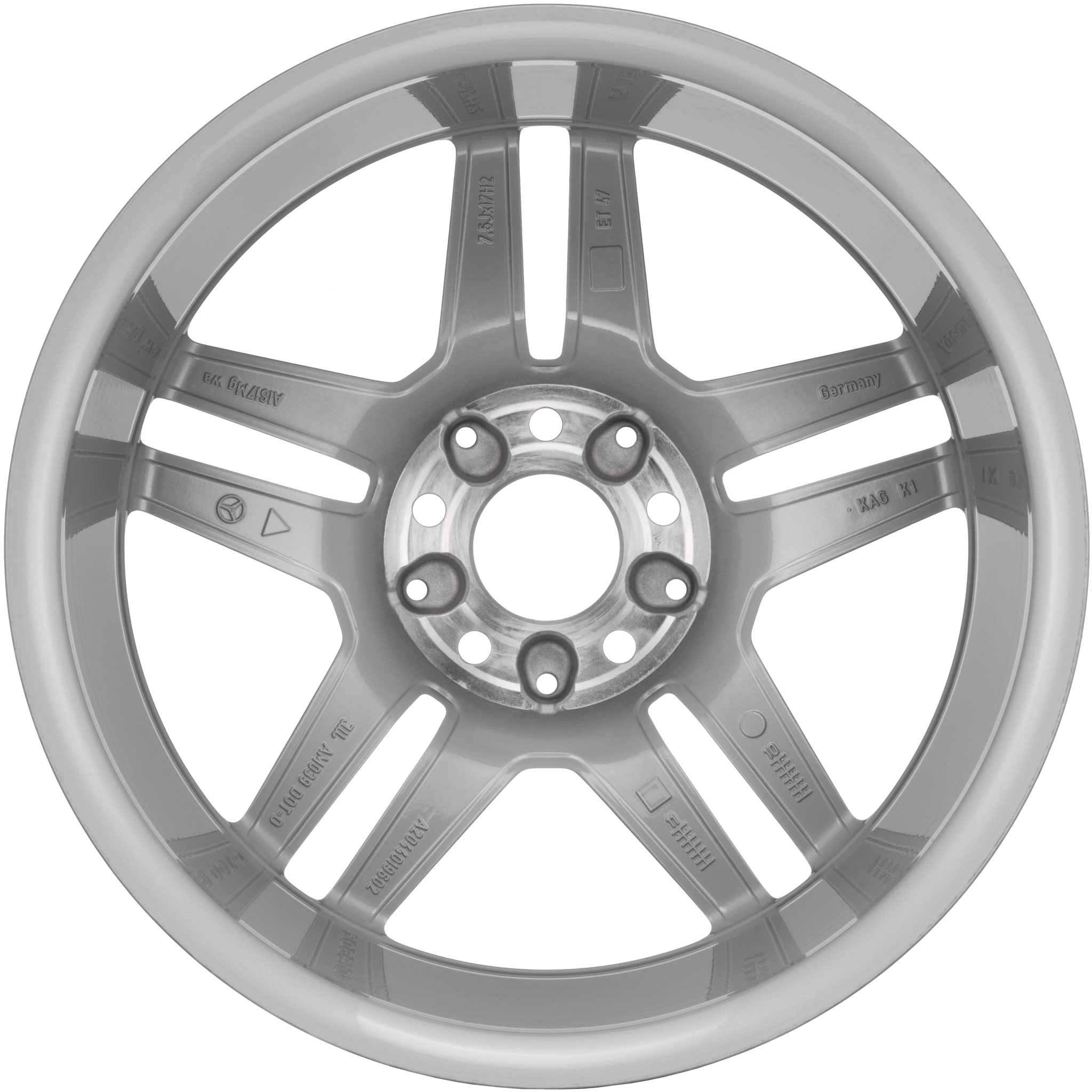 AMG 5 Twin Spoke [204-17] Standard Silver with High Sheen Alloy Wheel Product Image #2