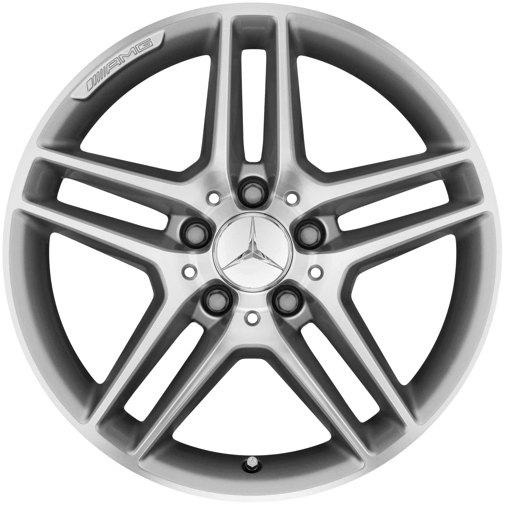 AMG 5 Twin Spoke [204-17] Standard Silver with High Sheen Alloy Wheel Product Image #1