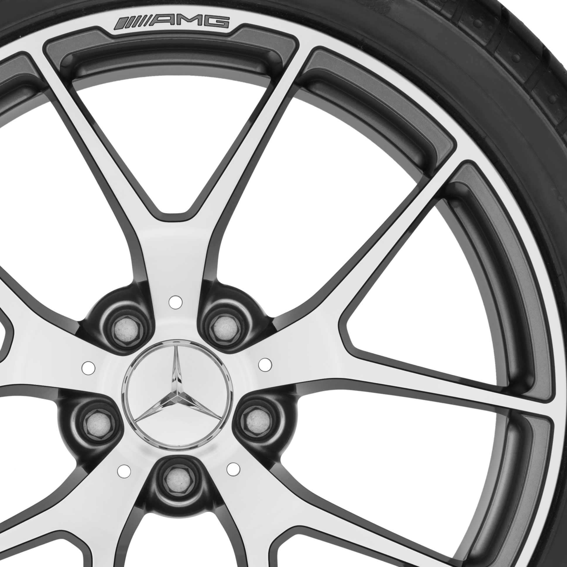 AMG Cross Spoke [204-19] Himalaya Grey with High Sheen Alloy Wheel Product Image #2