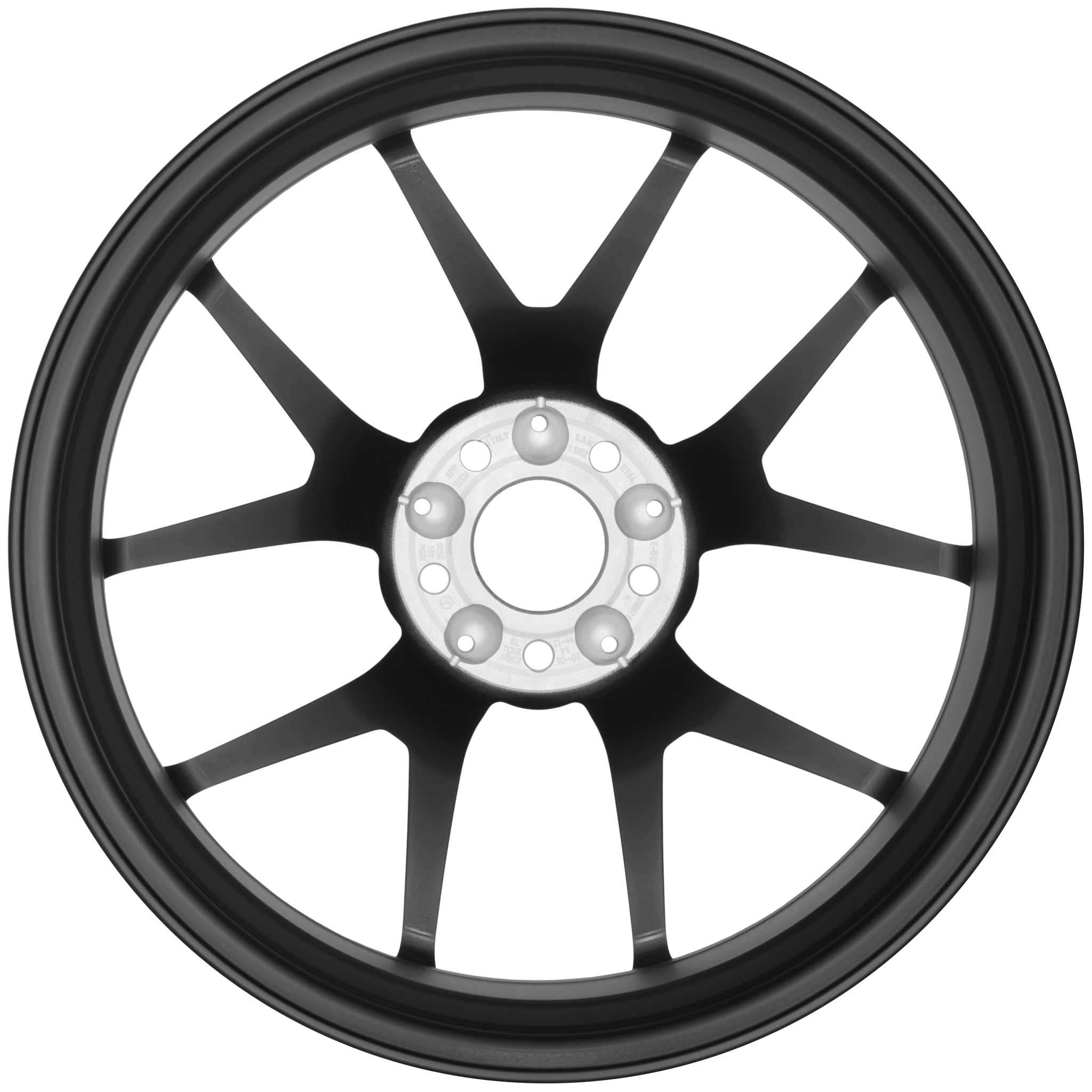 AMG Cross Spoke [204-19] Matt Black with High Sheen Rim Edge Alloy Wheel Product Image #3