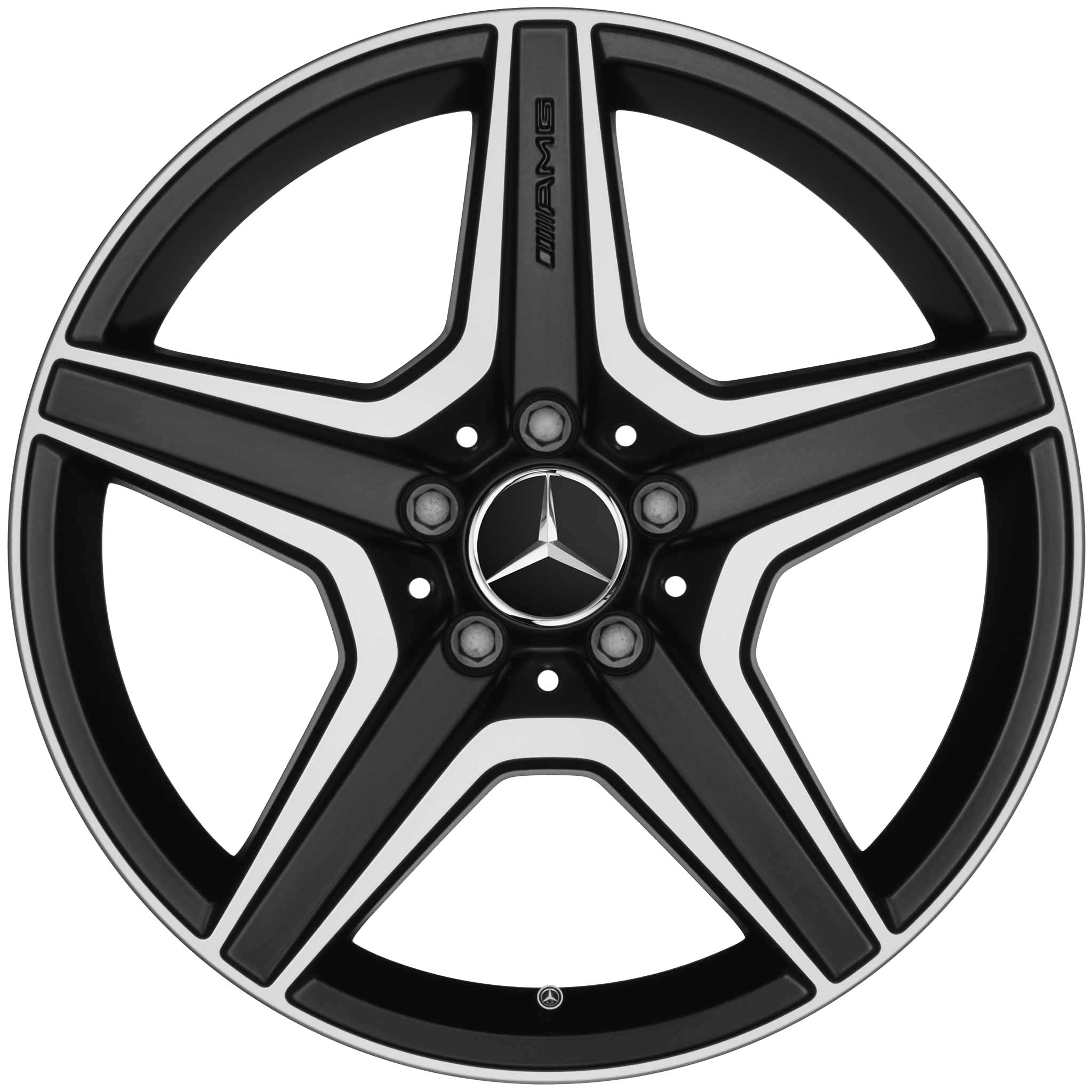 AMG 5 Spoke [204-18] Matt Black with High Sheen Alloy Wheel Product Image #1
