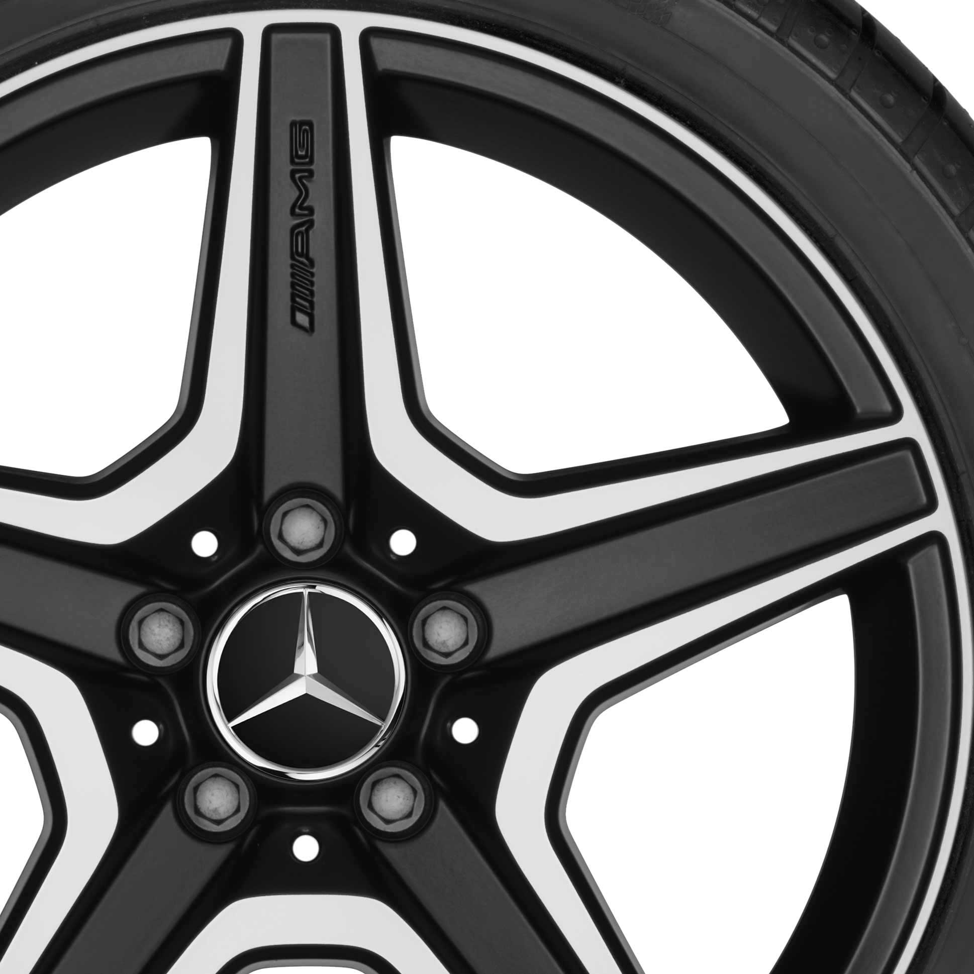 AMG 5 Spoke [204-18] Matt Black with High Sheen Alloy Wheel Product Image #2