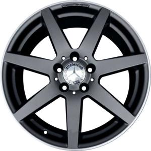 18" AMG 7 Spoke [204-18] Gloss Black with High Sheen Rim Edge alloy wheel
