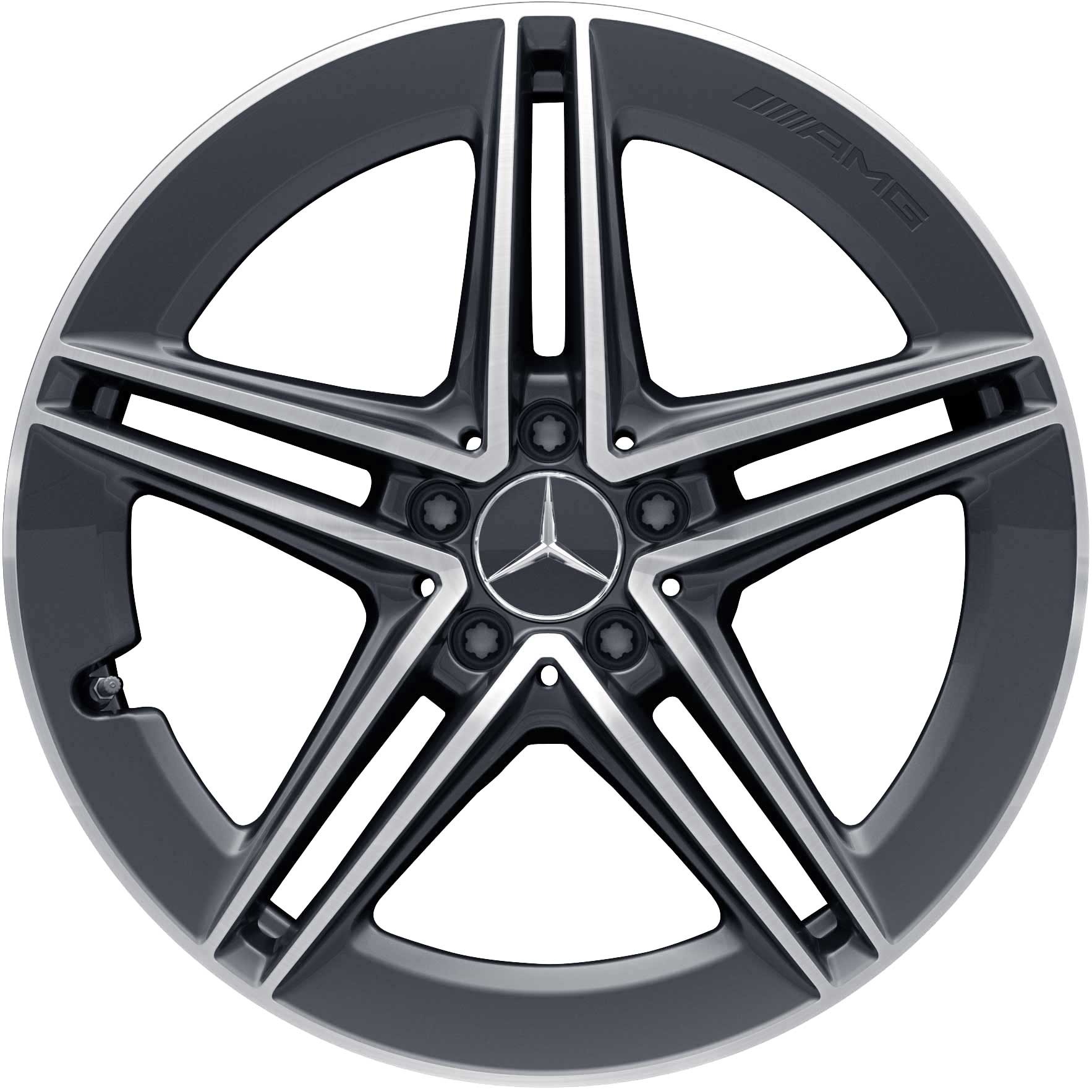 AMG 5 Twin Spoke [205-19] Tantalite Grey with High Sheen Alloy Wheel Product Image #1