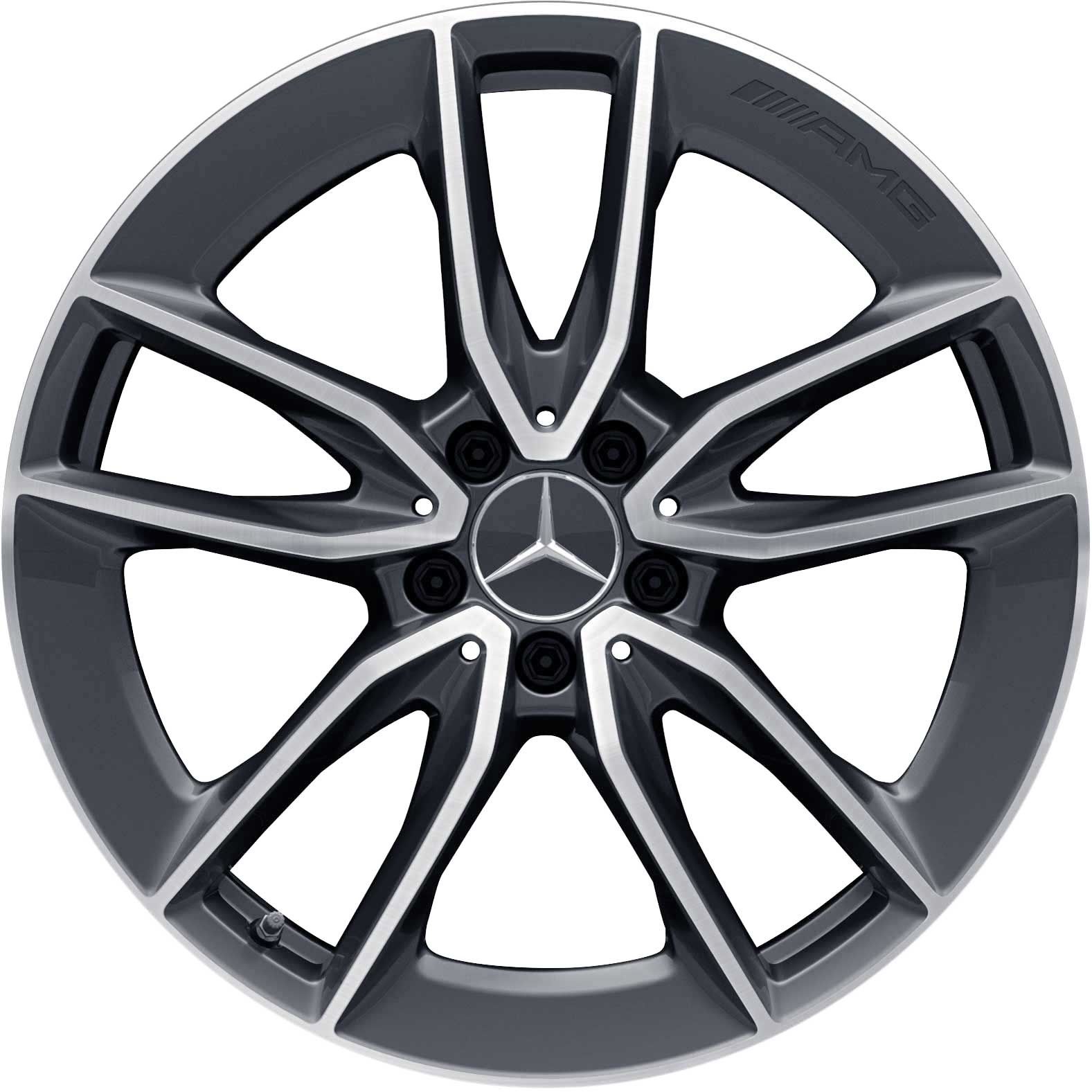 AMG 5 Twin Spoke [205-19] Tantalite Grey with High Sheen Alloy Wheel Product Image #1