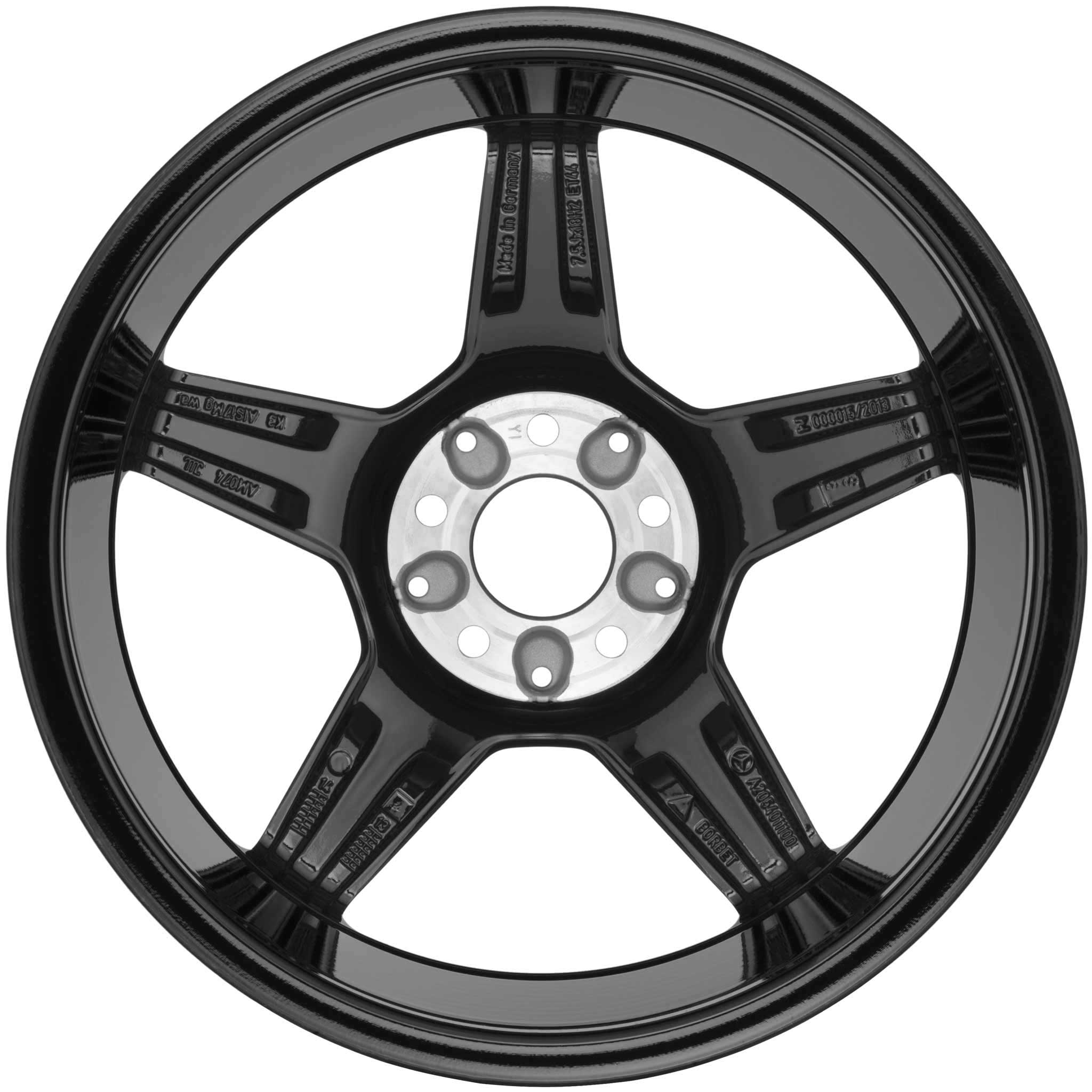 AMG 5 Spoke [205-18] Gloss Black with High Sheen Alloy Wheel Product Image #3