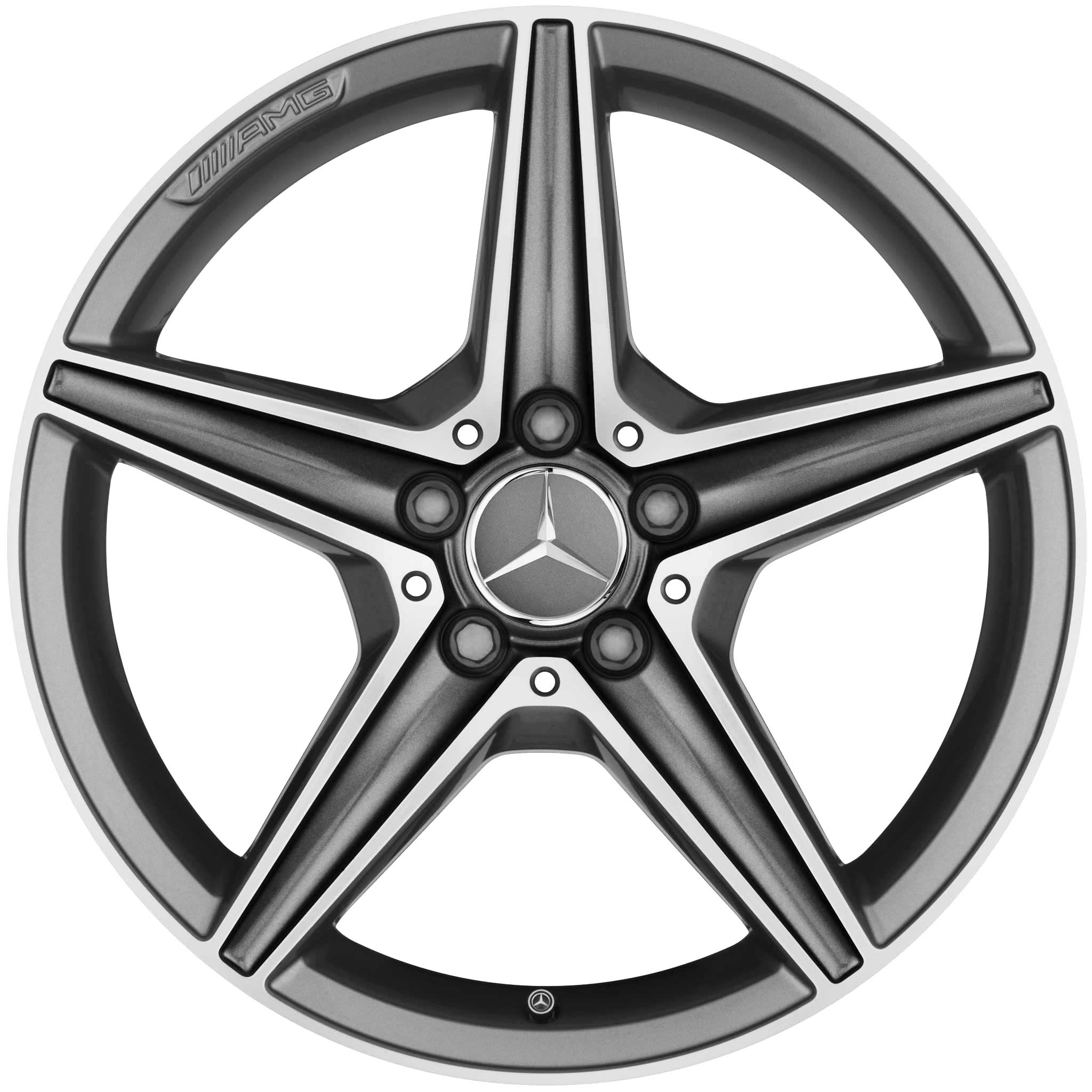 AMG 5 Spoke [205-18] Himalaya Grey with High Sheen Alloy Wheel Product Image #1