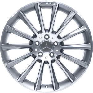 AMG 14 Spoke [205-19] Himalaya Grey with High Sheen Alloy Wheel for Mercedes C-Class W205 - Sizes 19in