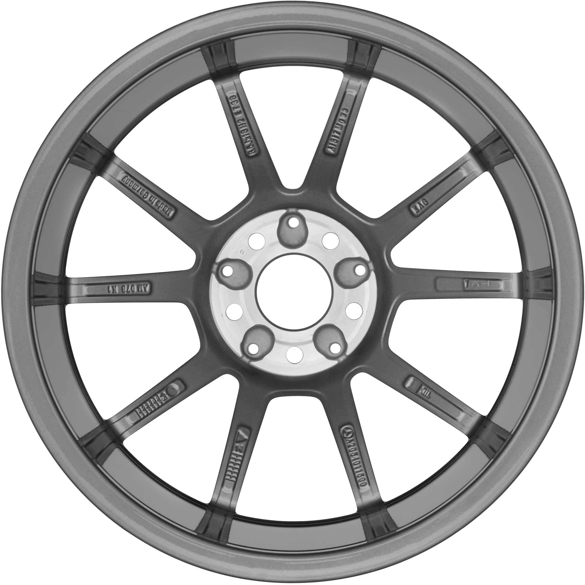 AMG 10 Spoke [205-18] Himalaya Grey with High Sheen Alloy Wheel Product Image #3