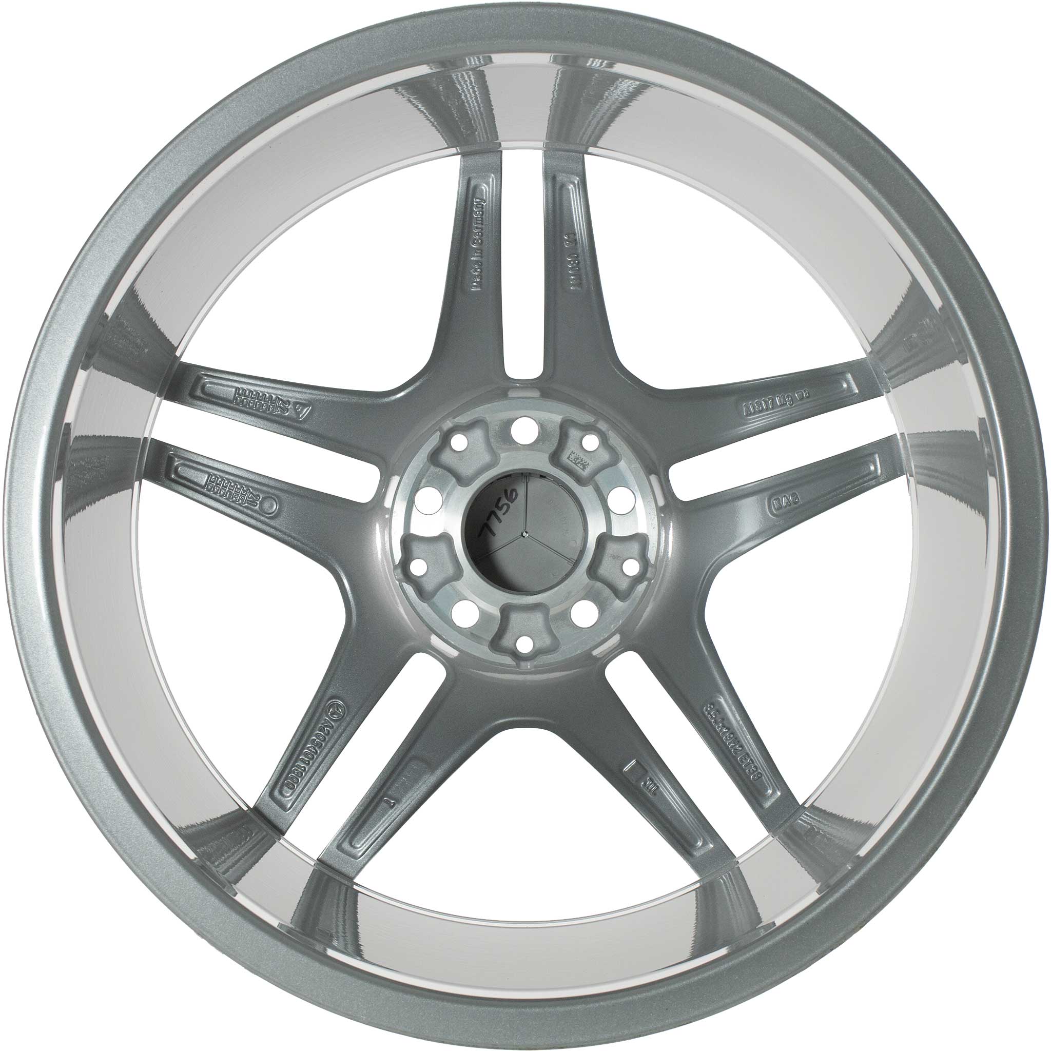 AMG 5 Twin Spoke [205-19] Himalaya Grey with High Sheen Alloy Wheel Product Image #2