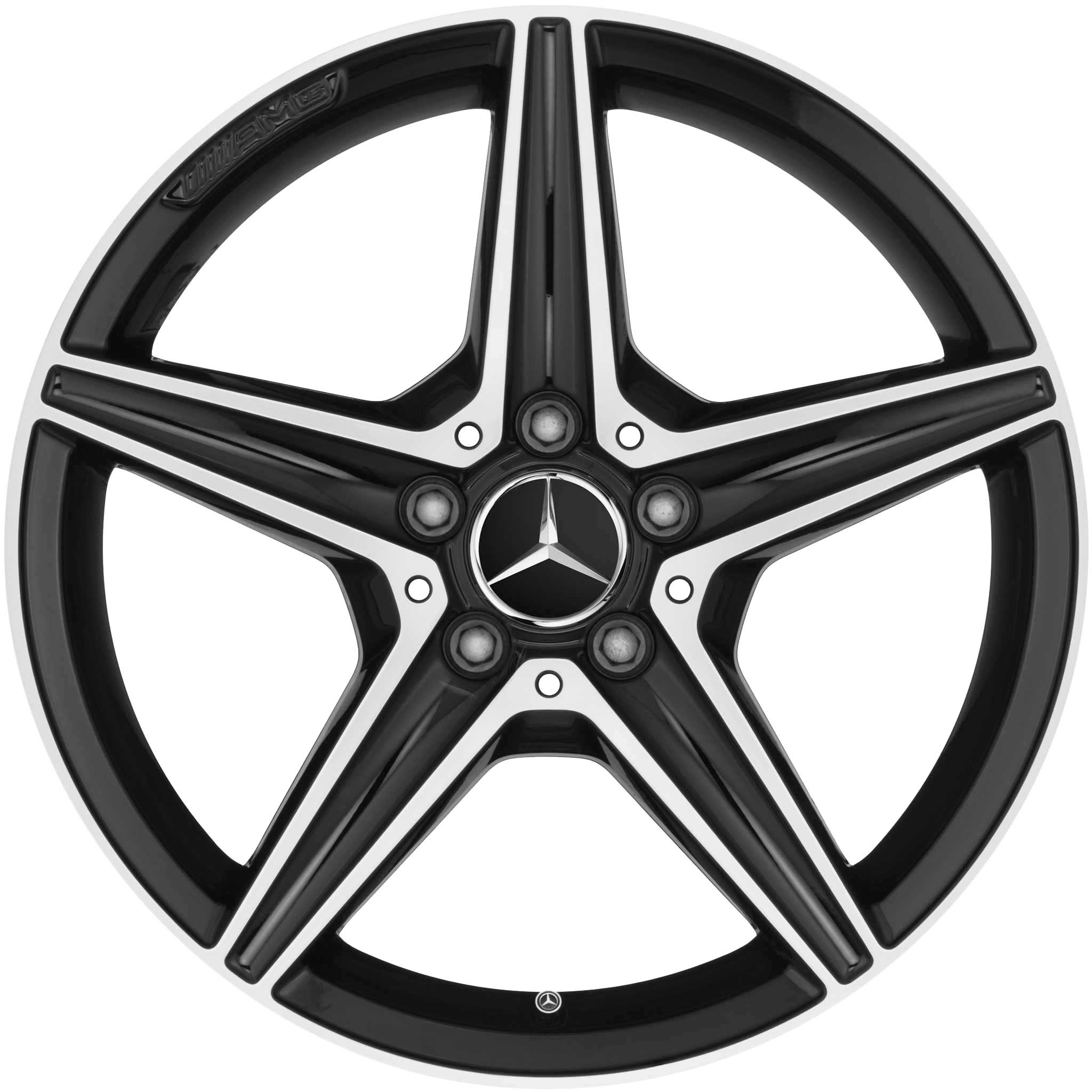 AMG 5 Spoke [205-18] Gloss Black with High Sheen Alloy Wheel Product Image #1
