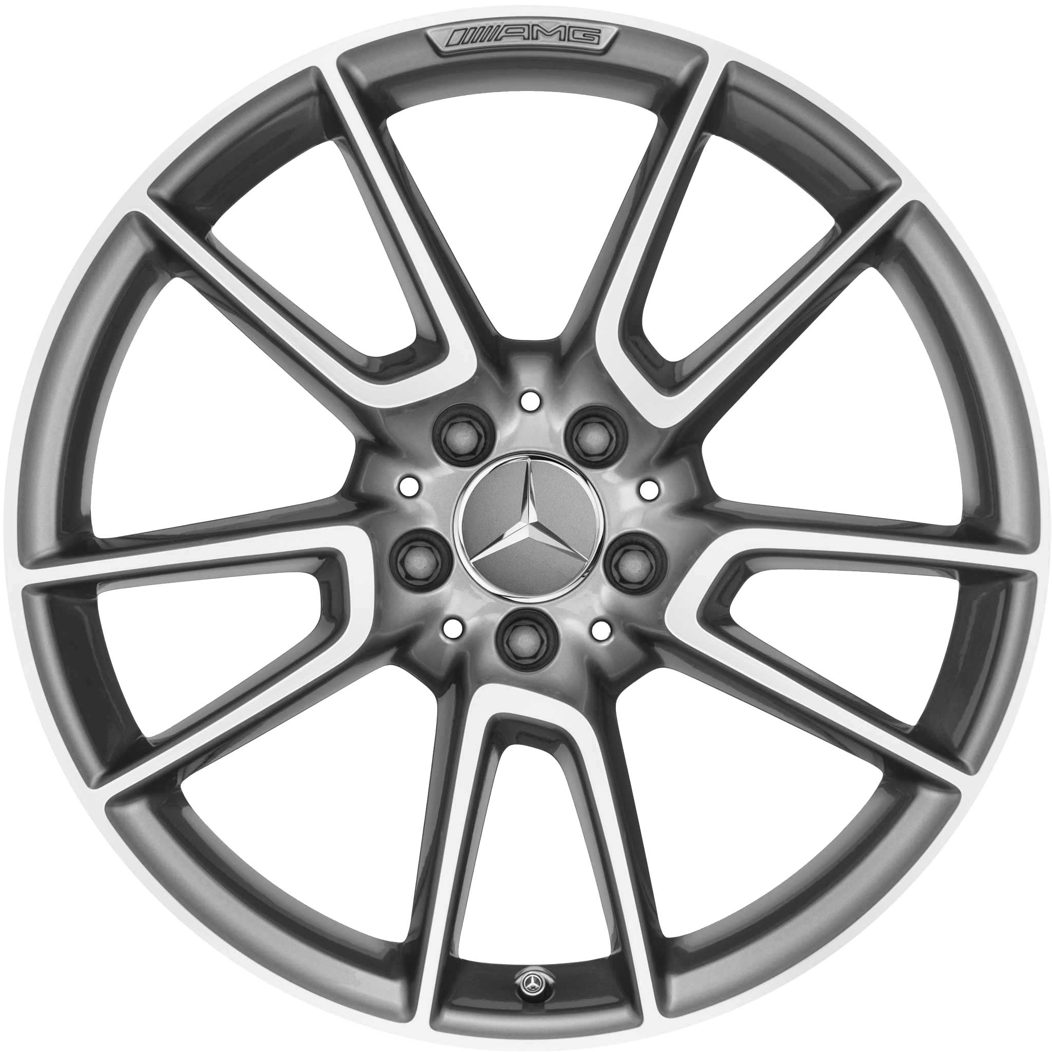 AMG 5 Twin Spoke [205-19] Himalaya Grey with High Sheen Alloy Wheel Product Image #1