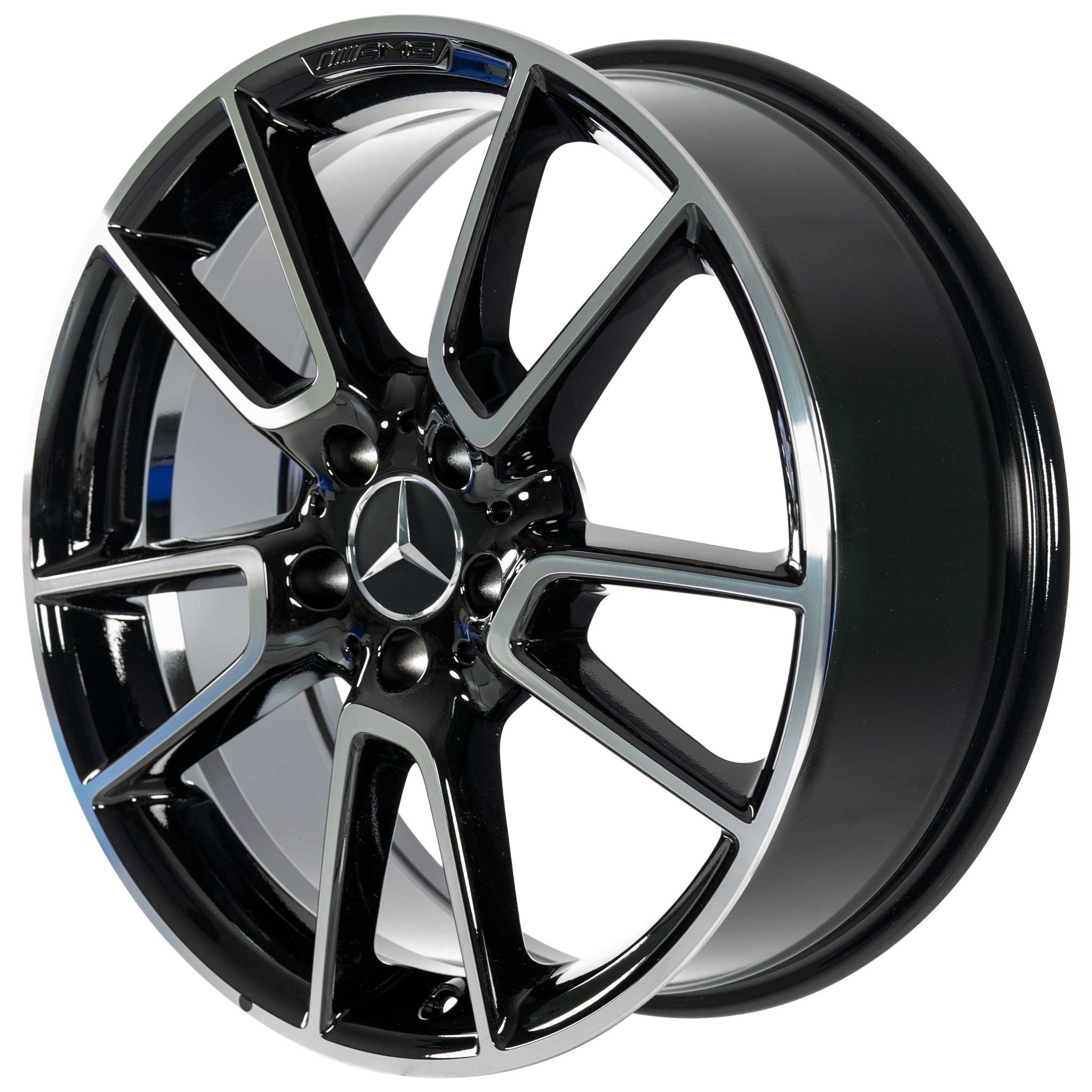 AMG 5 Twin Spoke [205-19] Gloss Black with High Sheen Alloy Wheel Product Image #2