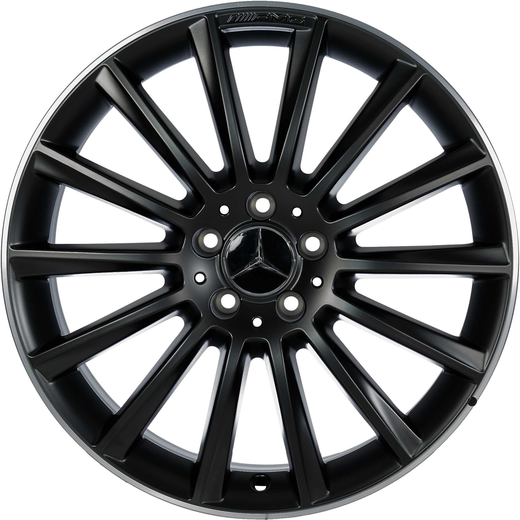 AMG 14 Spoke [205-19] Matt Black with High Sheen Rim Edge Alloy Wheel Product Image #1