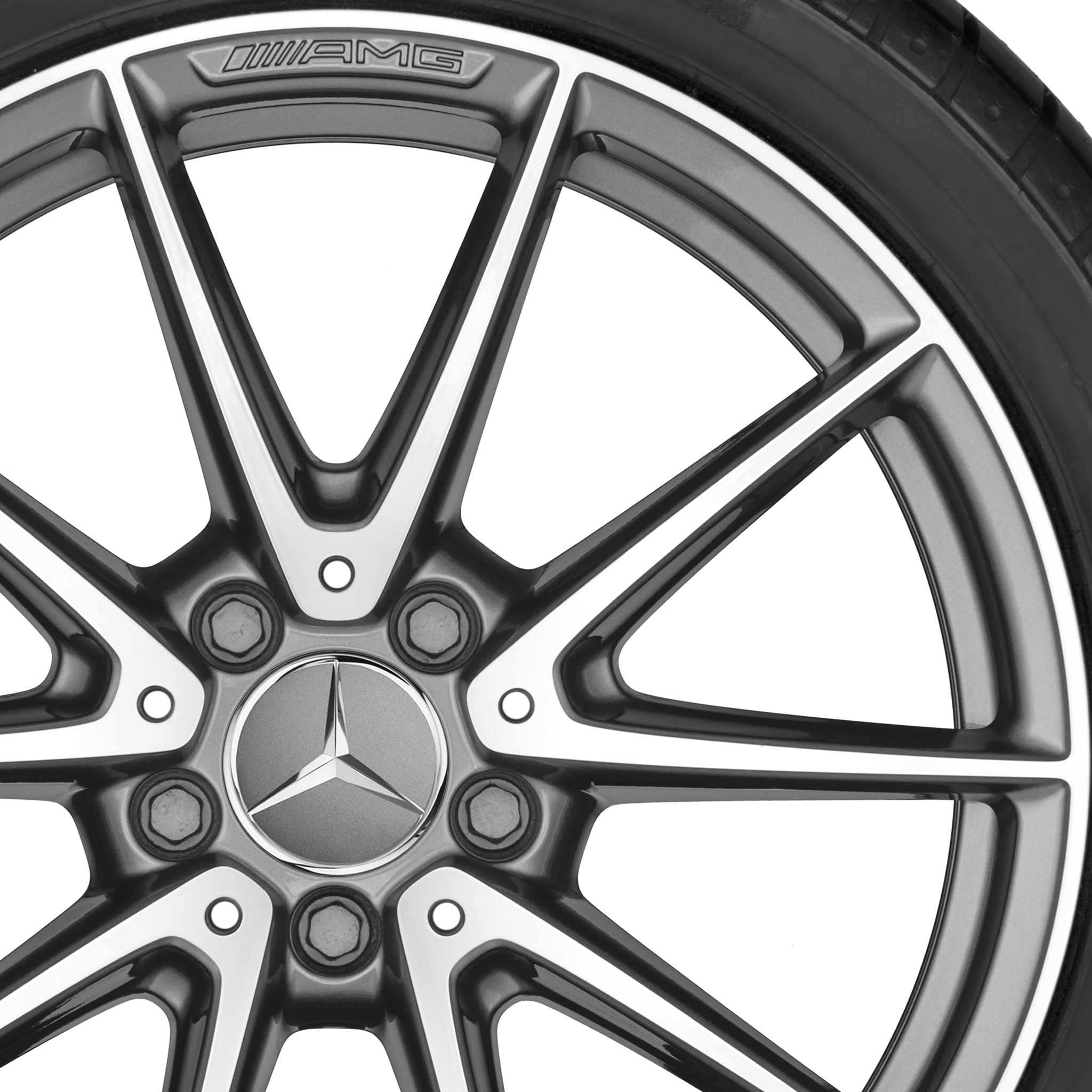 AMG 10 Spoke [205-18] Himalaya Grey with High Sheen Alloy Wheel Product Image #2