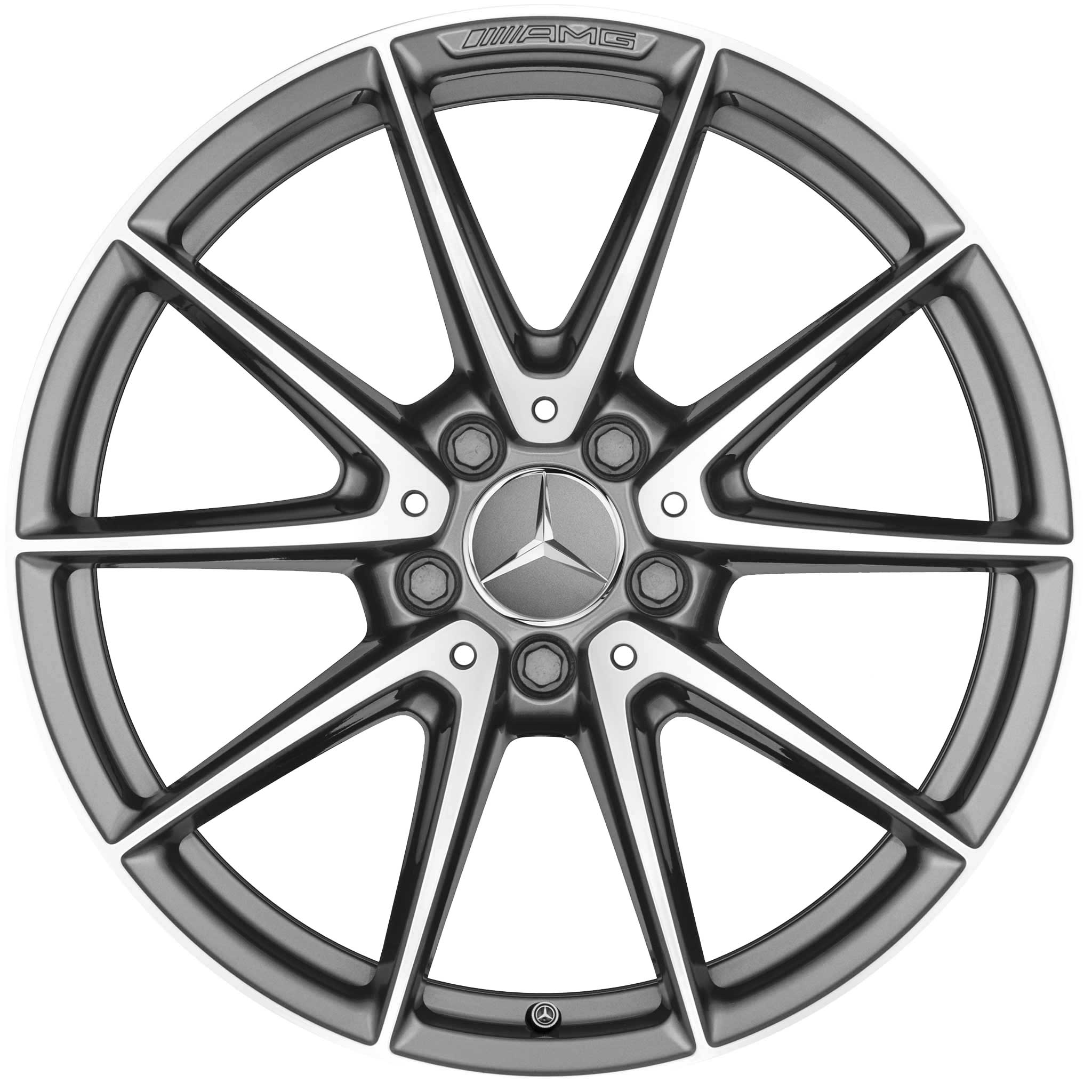 AMG 10 Spoke [205-18] Himalaya Grey with High Sheen Alloy Wheel Product Image #1