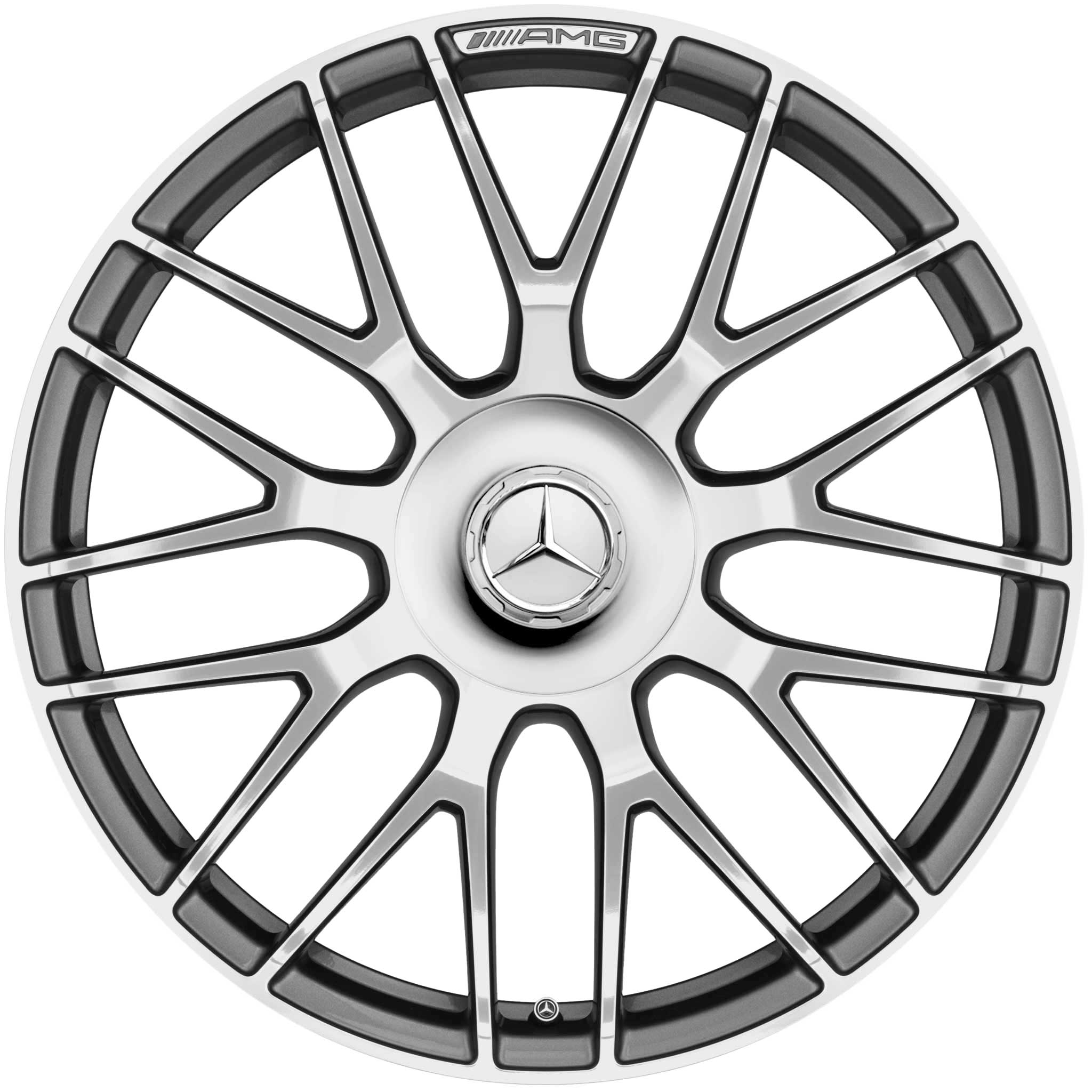 AMG Cross Spoke [205-19] Himalaya Grey with High Sheen (Forged) Alloy Wheel Product Image #1